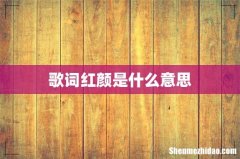 歌词红颜是什么意思