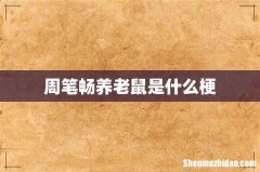 周笔畅养老鼠是什么梗