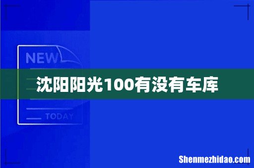 沈阳阳光100有没有车库