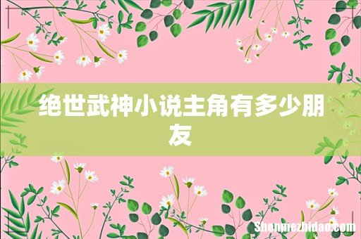 绝世武神小说主角有多少朋友