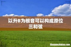 以升B为根音可以构成原位三和弦