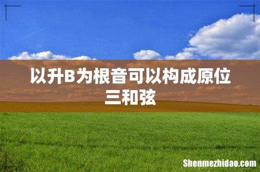 以升B为根音可以构成原位三和弦