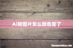 Ai转图片怎么颜色变了