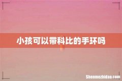 小孩可以带科比的手环吗