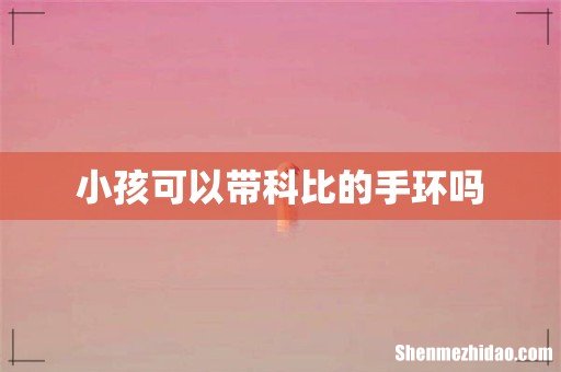 小孩可以带科比的手环吗