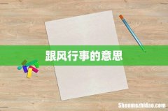 跟风行事的意思