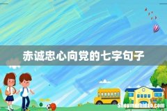 赤诚忠心向党的七字句子