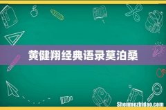 黄健翔经典语录莫泊桑