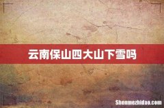 云南保山四大山下雪吗