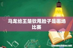 马龙给王楚钦甩脸子是哪场比赛