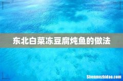 东北白菜冻豆腐炖鱼的做法