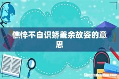 憔悴不自识娇羞余故姿的意思