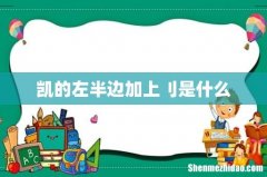 凯的左半边加上刂是什么
