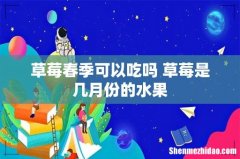 草莓春季可以吃吗 草莓是几月份的水果