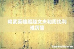 精武英雄船越文夫和周比利谁厉害