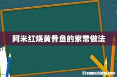 阿米红烧黄骨鱼的家常做法