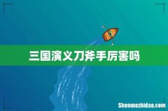 三国演义刀斧手厉害吗