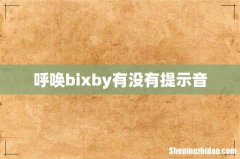 呼唤bixby有没有提示音