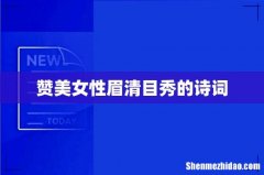 赞美女性眉清目秀的诗词
