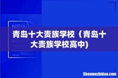 青岛十大贵族学校（青岛十大贵族学校高中)
