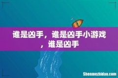 谁是凶手，谁是凶手小游戏，谁是凶手