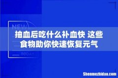 抽血后吃什么补血快 这些食物助你快速恢复元气