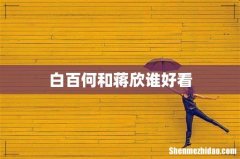 白百何和蒋欣谁好看