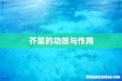 芥菜的功效与作用