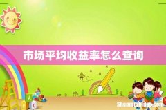 市场平均收益率怎么查询