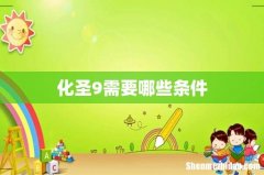 化圣9需要哪些条件