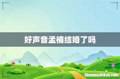 好声音孟楠结婚了吗