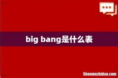 big bang是什么表