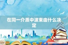 在同一介质中波束由什么决定