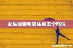 女生最吸引男生的五个部位