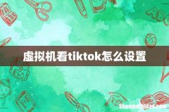 虚拟机看tiktok怎么设置
