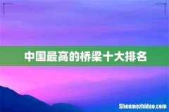 中国最高的桥梁十大排名