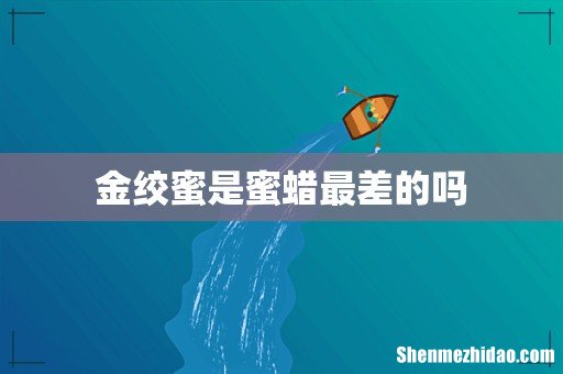 金绞蜜是蜜蜡最差的吗