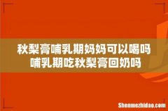 秋梨膏哺乳期妈妈可以喝吗 哺乳期吃秋梨膏回奶吗