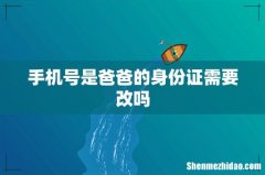 手机号是爸爸的身份证需要改吗