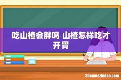 吃山楂会胖吗 山楂怎样吃才开胃