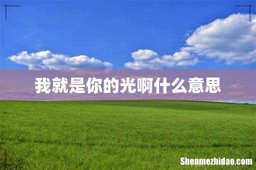我就是你的光啊什么意思