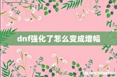 dnf强化了怎么变成增幅