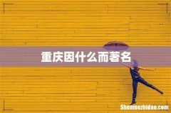 重庆因什么而著名