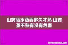 山药隔水蒸要多久才熟 山药蒸不熟有没有危害