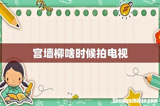 宫墙柳啥时候拍电视