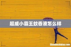 超威小霸王蚊香液怎么样