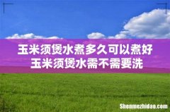 玉米须煲水煮多久可以煮好 玉米须煲水需不需要洗
