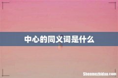 中心的同义词是什么