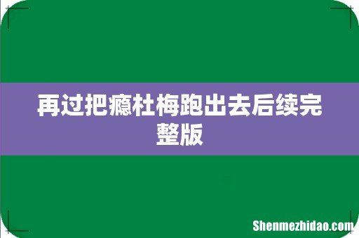 再过把瘾杜梅跑出去后续完整版