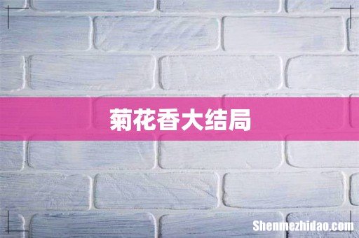 菊花香大结局